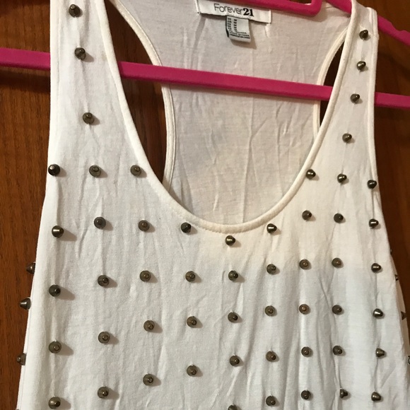 White Top with Gold Accent "Spikes" - Picture 2 of 3